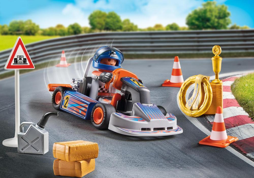 Playmobil Sports Action Gift Set Αγωνας Go-Kart 71187