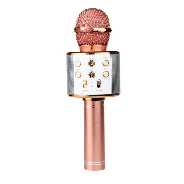 WSTER Ασύρματο Μικρόφωνο Karaoke WS-858 σε Ροζ Χρυσό Χρώμα Microphone Professional Portable Karaoke Rose Gold Color - skroutz κύπρος - skroutz.com.cy - skroutz.gr