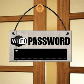 Hanging Tags Plaque Wi-Fi Wifi Password Chalkboard for Home Cafe Shop Bar