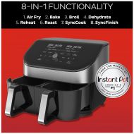 Instant Vortex Plus xl 8l, 8-in 1 Dual Basket Double Air Fryer with Clearcook™ Easy view Windows and Synccook™ Technology, Air Fry, Roast, Broil, Bake, Reheat, Dehydrate, 1700w, Stainless Steel INST-140312601 - Skroutz Κύπρος - Skroutz.com.cy