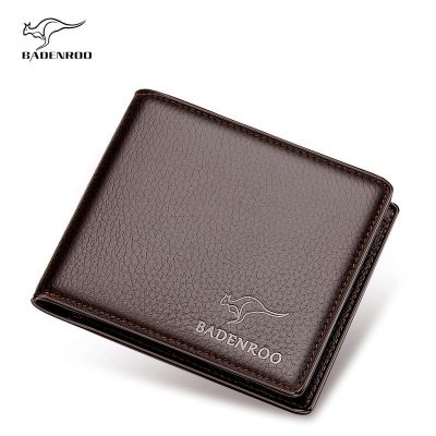 BADENROO High Quality Genuine Leather Bifold Classic Man Wallet Leather Purse Men Wallet Slim - Brown - skroutz.com.cy | skroutz cyprus