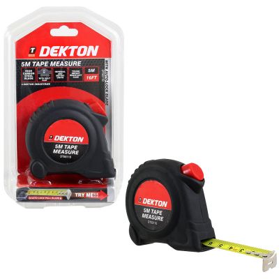 Dekton DT55110 Tape Measure, Black/Red, 5 m - skroutz.com.cy