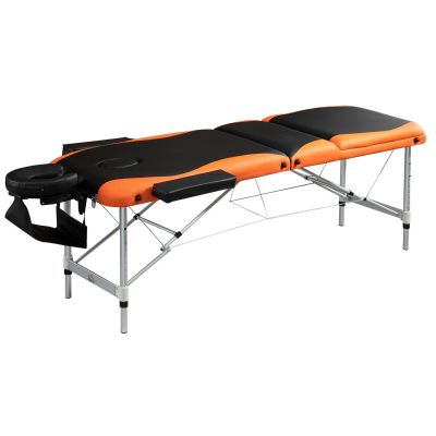 Φορητό Αναδιπλούμενο Επαγγελματικό Κρεβάτι - Κλίνη Μασάζ Φυσικοθεραπείας 3 Ζωνών Χρώματος Πορτοκαλί HOMCOM 700-039 Massage Table Bed - Skroutz.com.cy