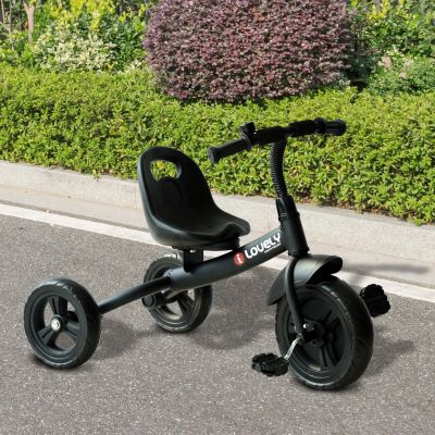 Παιδικό Τρίκυκλο Ποδήλατο HOMCOM Toddler Three Wheel Plastic Trikes Black 370-024BK