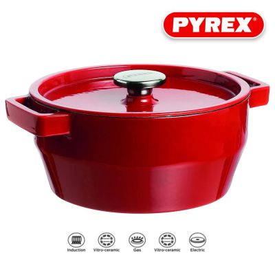 SlowCook Cast iron red Round Casserole - compatible with oven and induction hobs 28cm SC5AC28 RED - skroutz κύπρου - skroutz.com.cy