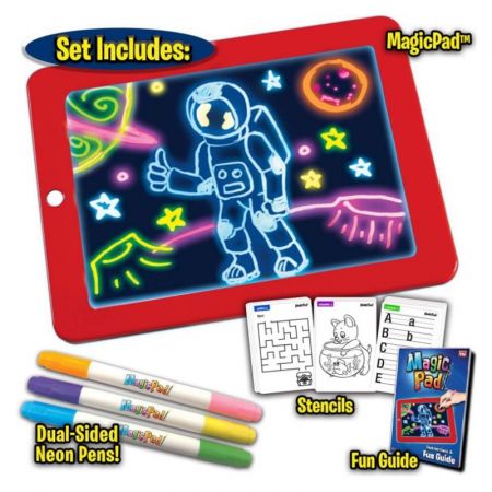 3D Magic Sketchpad, Φορητός Πίνακας Ζωγραφικής Glow Drawing Pad για παιδιά 3 έγχρωμες πένες - skroutz.com.cy