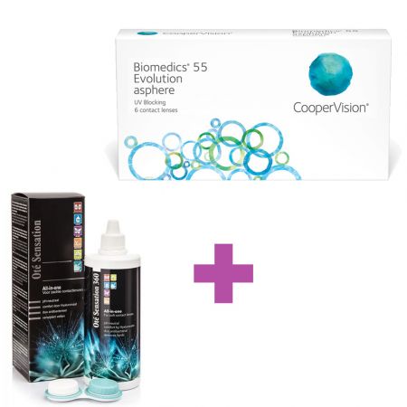 Biomedics 55 Evolution 6 μηνιαίοι φακοί επαφής + 1 Υγρό All In One 360 ml - Skroutz.com.cy - contact lenses cyprus