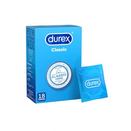 Durex Classic Προφυλακτικά με Ήπια Λίπανση, 18τεμ