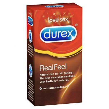 Durex RealFeel Προφυλακτικά από Προηγμένο Υλικό για πιο Φυσική Αίσθηση Κατά την Επαφή, 6τεμ