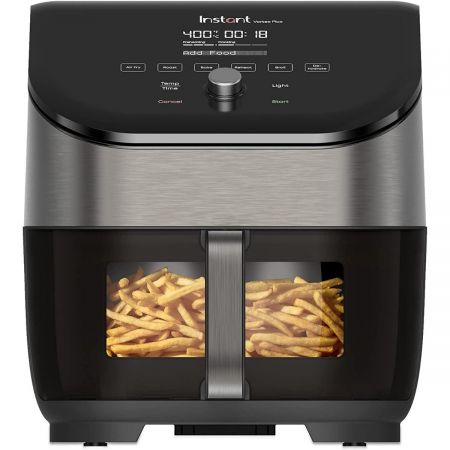 Instant Vortex Plus 6 Quart 6-in 1 Air fryer with Clearcook™ Easy View Windows and Odorerase™ Built-in Air Filters, Air Fry, Roast, Broil, Bake, Reheat, Dehydrate, 1700w, Stainless Steel INST-140310301 - Skroutz Κύπρος - Skroutz.com.cy