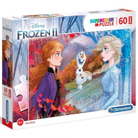 Clementoni Παζλ 60 Κομματιών Maxi Disney Frozen 2 Super Color 1200-26452