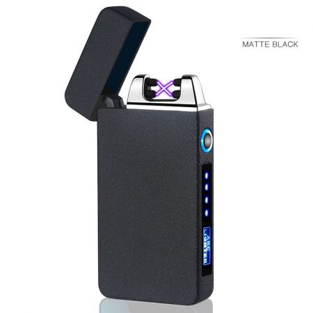 Power Display Dual arc USB Cigarette Lighter Mat Black Color - skroutz.com.cy
