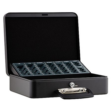 SAX Cash Suitcase with Compartments S-814/09BLK
