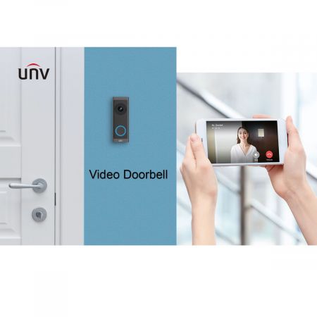 OFFER 1+1 !! Δικτυακό Ασύρματο Κουδούνι με Κάμερα IP Uniview Video IP Doorbell URDB1