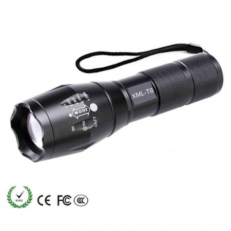 LED Torches Zoomable Adjustable Focus Cree Tactacal Flashlight with 5 Modes, Waterproof Handheld small torch