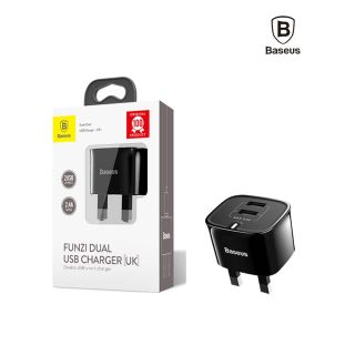 Διπλός USB Φορτιστής Baseus Funzi Dual USB Charger (UK) 2.4A (CCALL-FZ01) - skroutz.com.cy