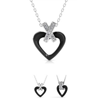 Κεραμικό Κολιέ-Καρδιά της Her Jewellery - Μαύρο -Skroutz.com.cy