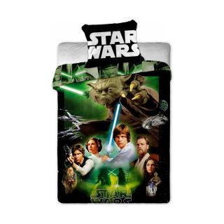 Star wars Green - Αυθεντικό Παιδικό Κάλυμμα Παπλώματος με Μαξιλαροθήκη - 140 x 200 cm - skroutz.com.cy