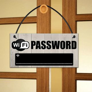 Hanging Tags Plaque Wi-Fi Wifi Password Chalkboard for Home Cafe Shop Bar