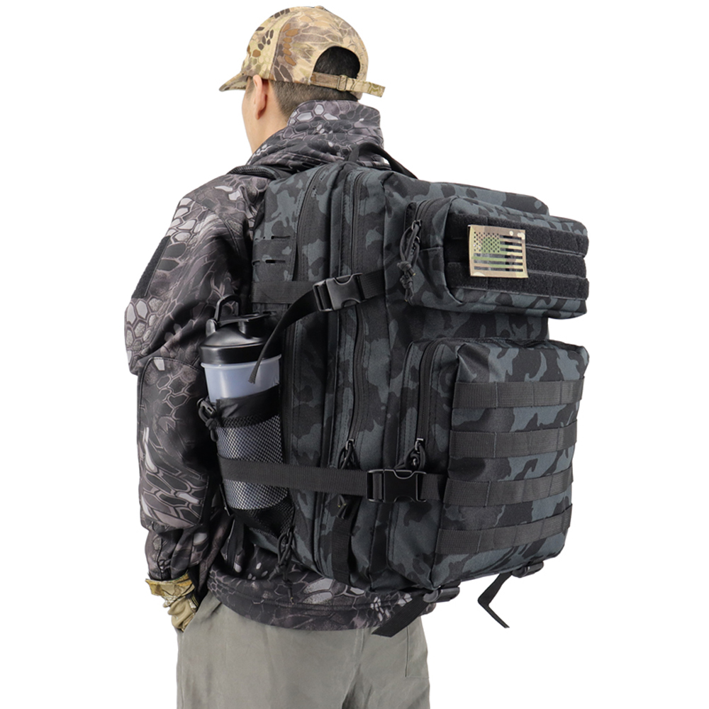 Στρατιωτική Τσάντα Πλάτης Military Army Tactical 45 Λίτρων - 45L Large Capacity Man Army Tactical Backpacks Military CP Black