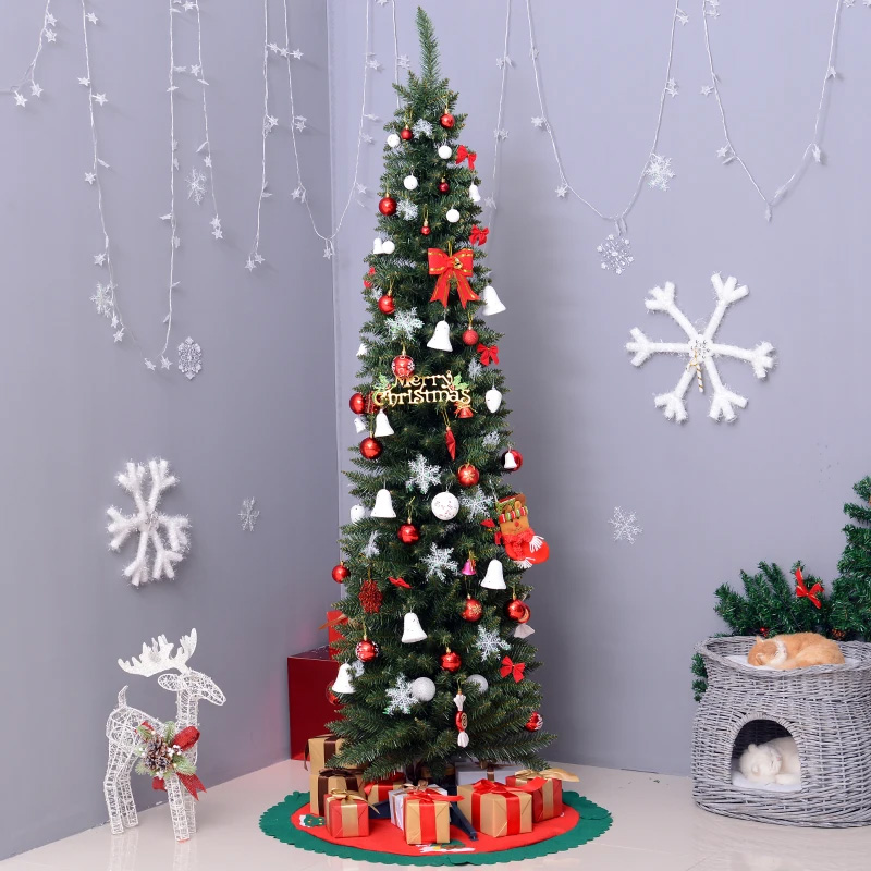 Χριστουγεννιάτικο Δέντρο 1.80 m Slimline Χρώματος Πράσινο HOMCOM 830-182 - skroutz.com.cy | skroutz κύπρου
