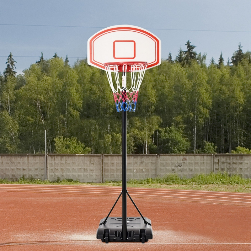 Portable Basketball Stand 175-215cm Adjustable Height Sturdy Rim Hoop Base Net HOMCOM A61-020 - skroutz.com.cy