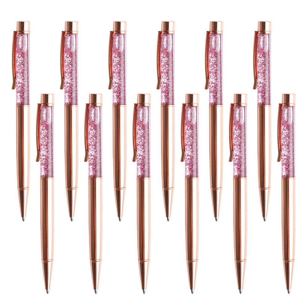 Κρυστάλλινο Στυλό Ροζ Χρυσό Μεταλλικό Στυλό - Crystal Ballpoint Pens Rose Gold Metal Pen