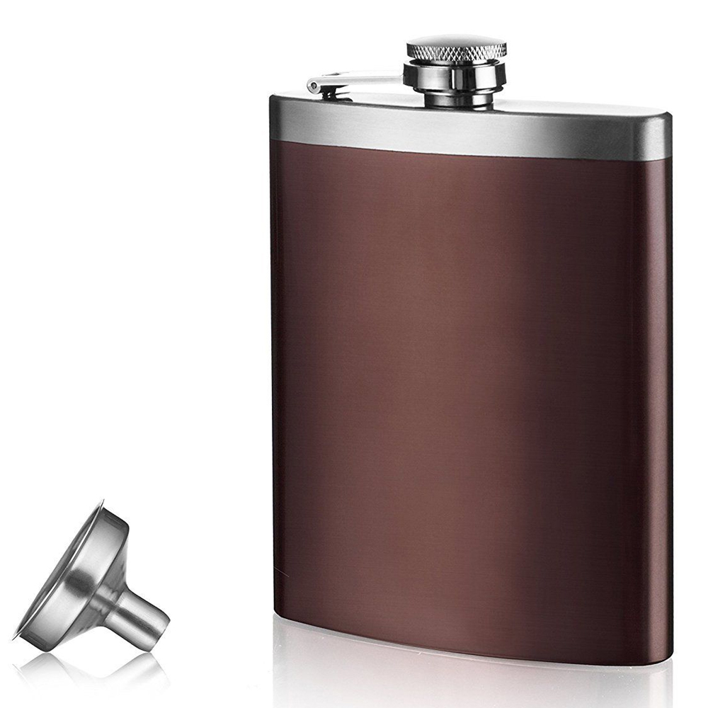Vacu Vin Φλασκί Hip Flask and Funnel - Brown - skroutz.com.cy