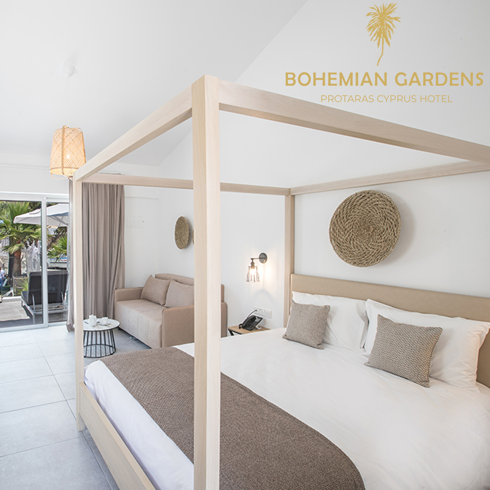 Διανυκτέρευση με Πρόγευμα σε Bungalow Sharing Pool για 2 ΑΤΟΜΑ στο Ολοκαίνουργιο 4* Bohemian Gardens Hotel, στο Πρωταρά-Περνέρα!