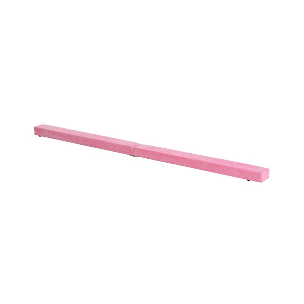 Ξύλινη Πτυσσόμενη Δοκός Ισορροπίας 2.4 m Χρώματος Ροζ HOMCOM A50-004PK