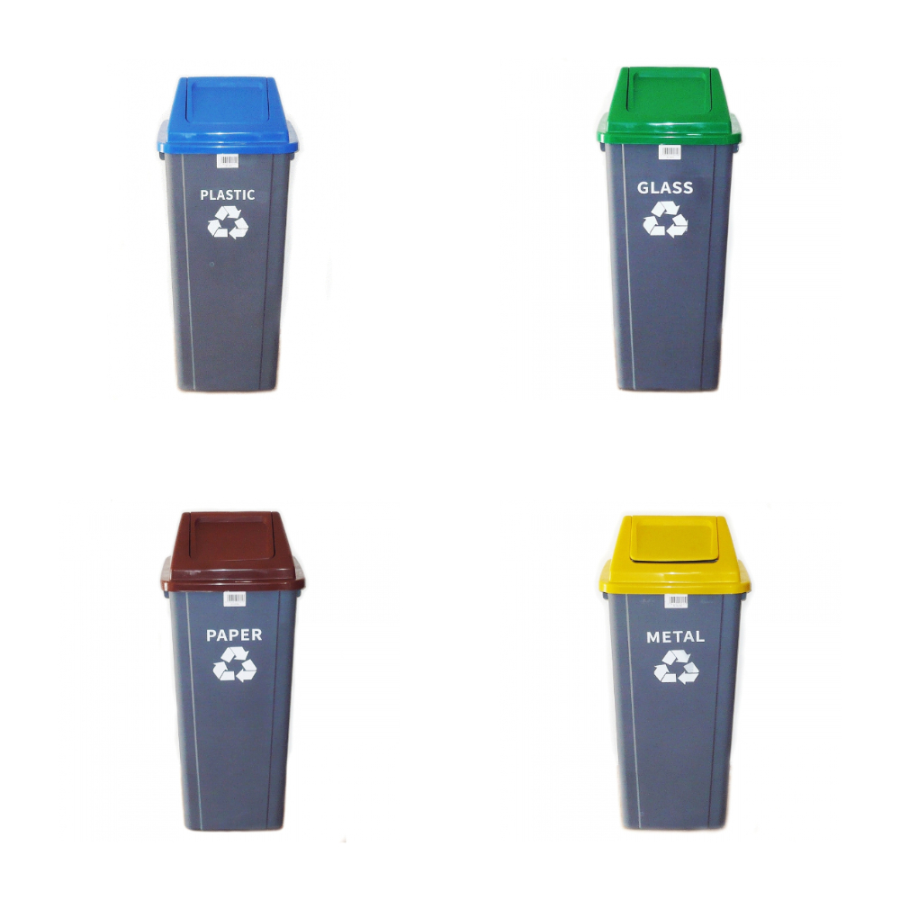 Πλαστικοί κάδοι ανακύκλωσης απορριμμάτων 90 λίτρα