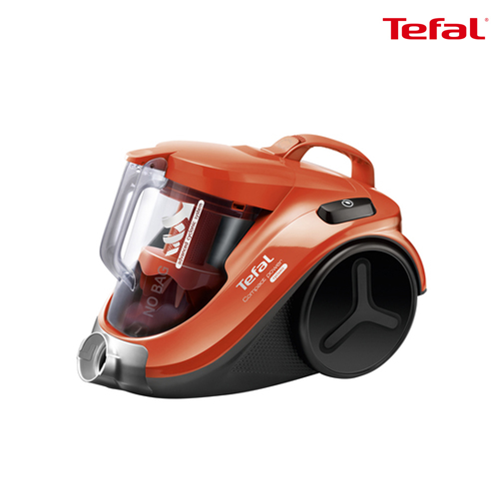 Tefal TW3724HA Cyclone Vacuum Cleaner with 2.6 Feet Cable and 1.5-L Container for Easy and Continuous Vacuuming - Red